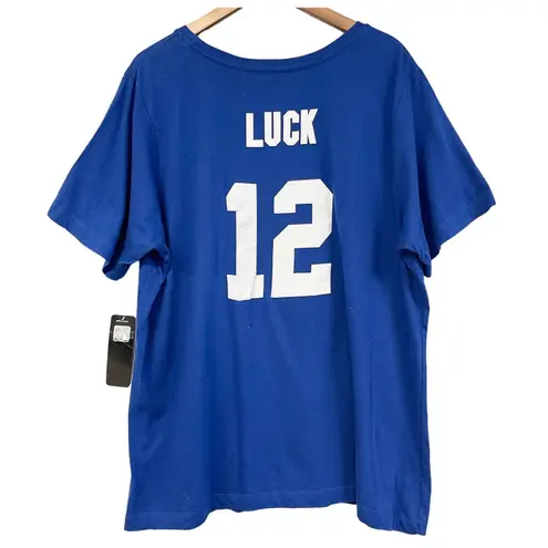 Majestic Indianapolis Colts  NFL T-Shirt‎ Womens 2X Luck 12 Football Sports Team