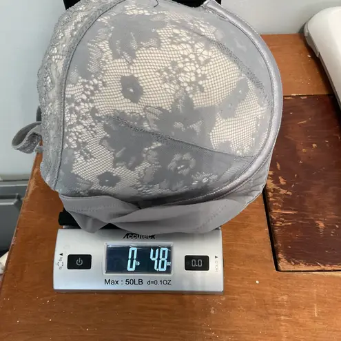 Cacique 42DD Gray Lace Full Coverage Underwire Bra