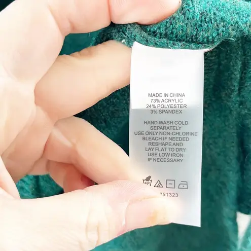 Vince Camuto  V Neck Long Sleeve Midi Sweater Dress Green XXL / 2X