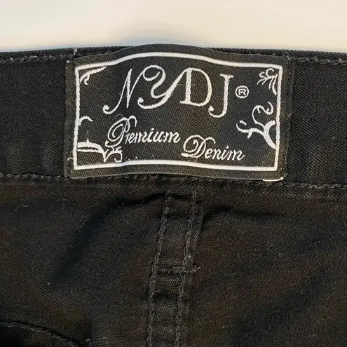 NYDJ Jeans Premium Black Bootcut Slimming Black Sz 6 Petite Denim Lift Tuck