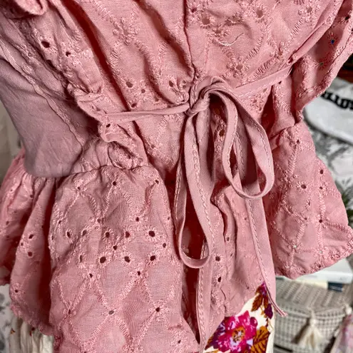 Boutique NEW Pink Eyelet Top