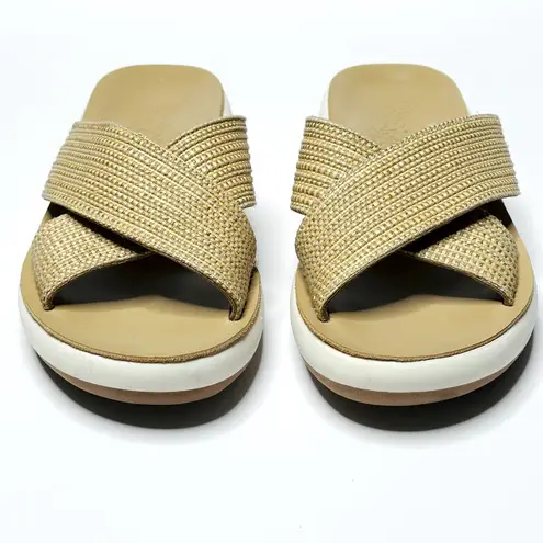 Ancient Greek Sandals Thais Tan White Comfort Sandals Shoes Size 37