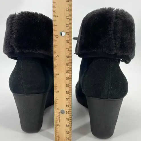 Donald Pliner Donald J Pliner Boots Women’s Sz 9.5 MAXXI Wedge Heeled Faux Fur Booties Black