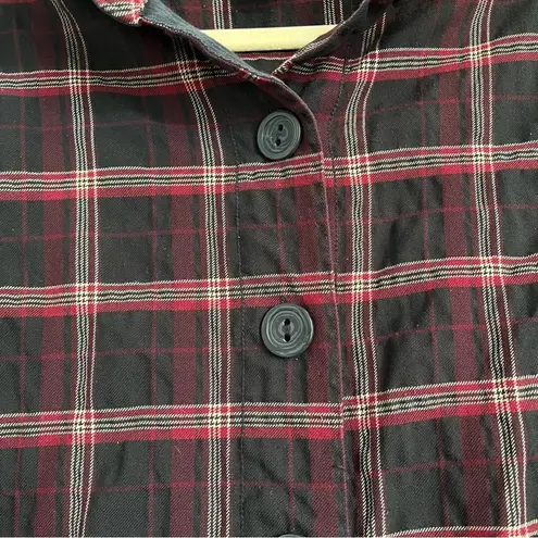 Woolrich button up flannel plaid long sleeve shirt checkered red black white XL