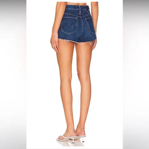 MOTHER Superior The Dodger Frayed Raw Hem Blue Denim Jean Shorts NEW 30