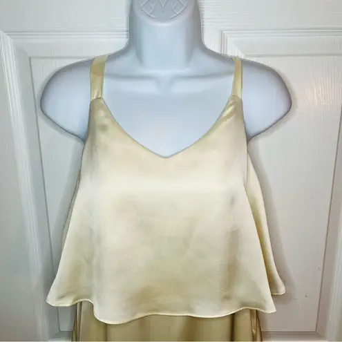 Molly Bracken My New Chapter Maxi Dress Cream White Overlay Tie Bow Back M NWT