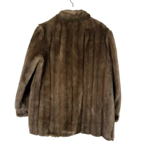 Vintage 1960s Mink Fur Coat in Light Brown Button Front by Style VI Ltd., Size M Size M