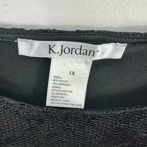 K Jordan Tank Top 1X Black Lace Gothic Whimsigoth Dark Romantic Y2K Fairy Grunge