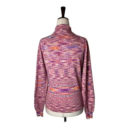 Gimaguas Sweater Women Medium Pink Purple Knit Collared Zion Cardigan Luxury