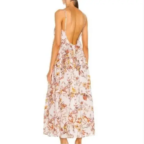 Bardot NWT Floral Flow Open Back Maxi Dress Natural Paisley US