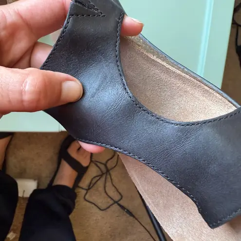 Dansko Reece Waxy Burnished Leather Sandal Stone Brown Grey EU 40 US 9.5-10