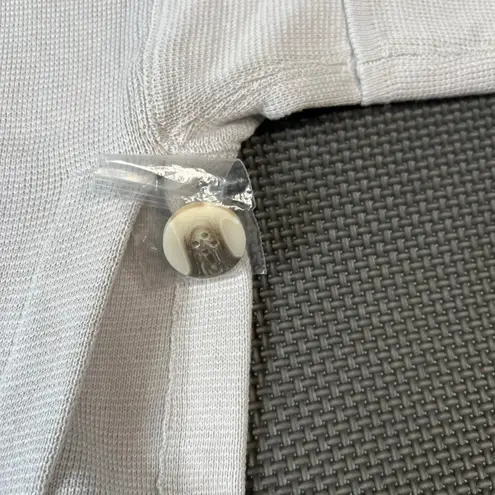 MarlaWynne Knit Cardigan Duster Pockets Button Front Light Gray Size 1X TAG