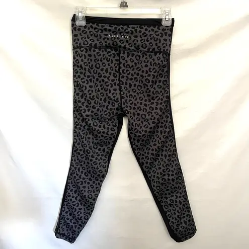 All Fenix Cheetah Print Athletic Womens Leggings Size Small Stripes Olive Gray