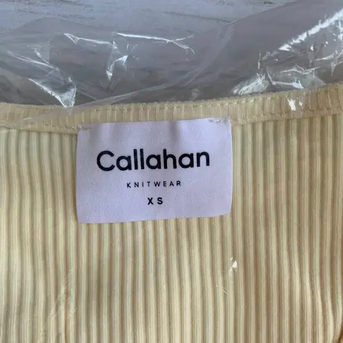 NWT Callahan Knitwear Vera Top in Creme Brown Size XS
