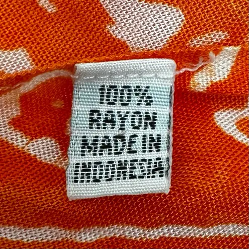 Orange Boho Sea Shells Fringe Sarong or Beach Blanket Size undefined