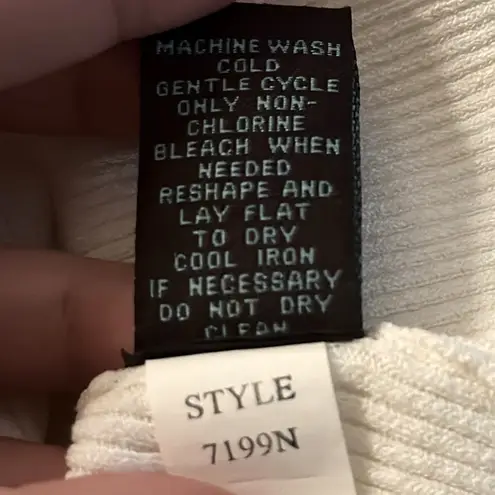 Camille La Vie White Fitted Ribbed Tank Top Rayon Nylon Large Capsule Minimalist