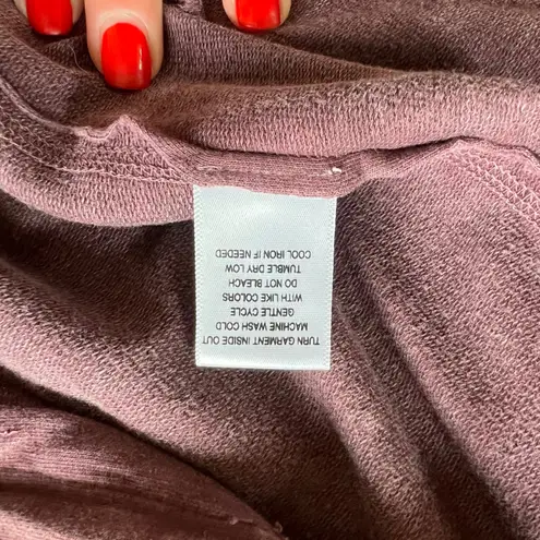 North Style Womens 1X Knit Sleeve Open Front Cardigan Jacket Purple