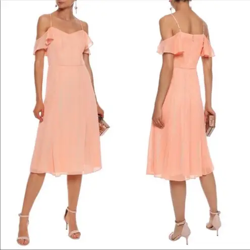 H by Halston NWT H Halston Peach Cold shoulder dress 12