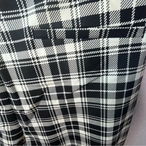 IMAN Global Chic Black & White Plaid Pants 360 Slimming Technology Size 4X NEW!