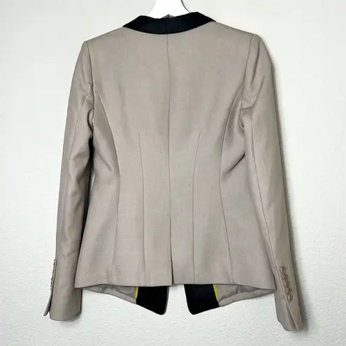 BCBGMAXAZRIA  Lapeled Beige Blazer