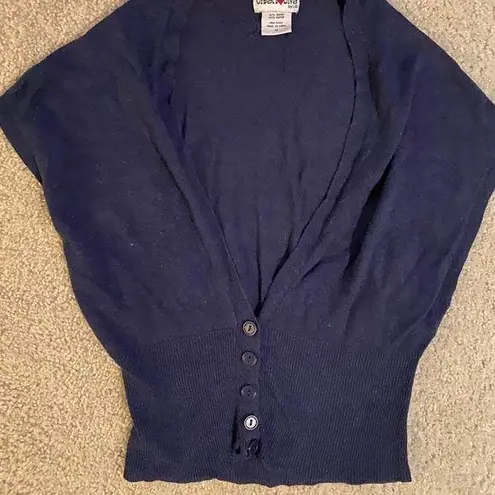 Navy lightweight cardi/slouchy button up vest Size M