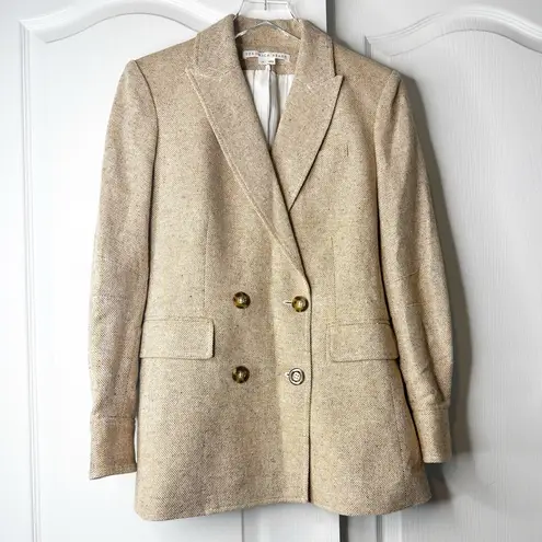 Veronica Beard Pyle Dickey Blazer Jacket Oatmeal Tweed Blazer Size 0