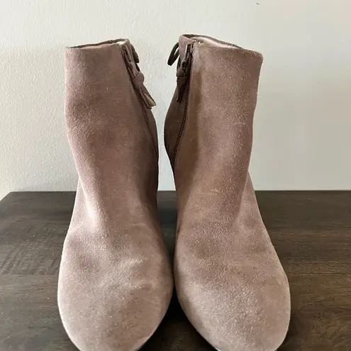 Tahari  Taupe Gray Suede Bootie - Size 7.5