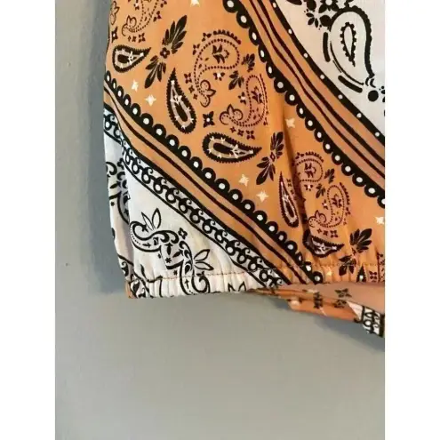 Rachel Zoe NWT  Woven Boho Top Shirt‎ Wrap Blouse Sleeveless Satin Size S Bandana