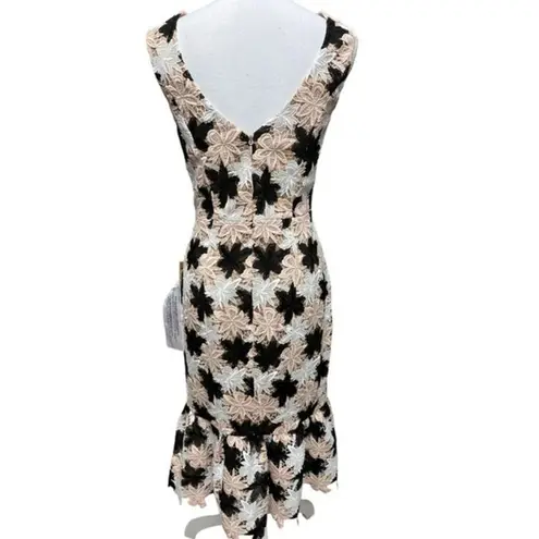 Dress the Population Anthropologie Ines Embroidered Lace Flounce Dress Sz S NEW