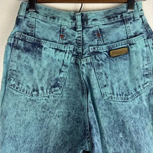 Gitano Vintage Women's 14 Short Blue Teal Denim Jeans High Rise Straight