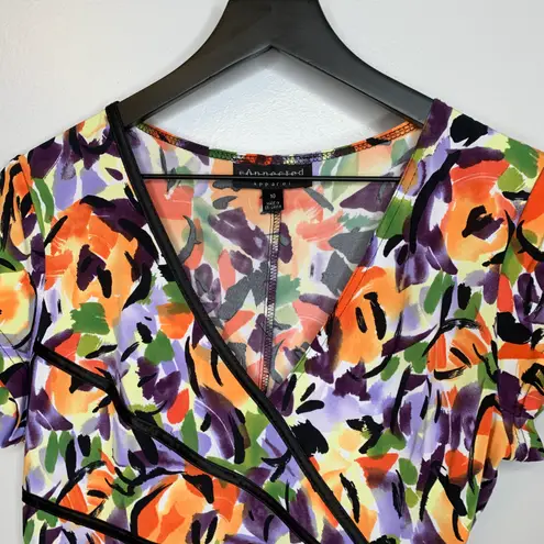 Connected Apparel Floral Short Sleeve Dress