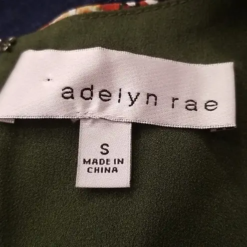 Adelyn Rae ππ Butterfly Print Cold Shoulder Sheath Dress Olive Green Small S