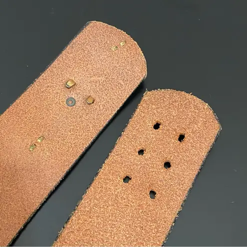 Rare Vintage 50’s GARAY Topgrain Cowhide Brown Leather Roman Coins Belt Size 28