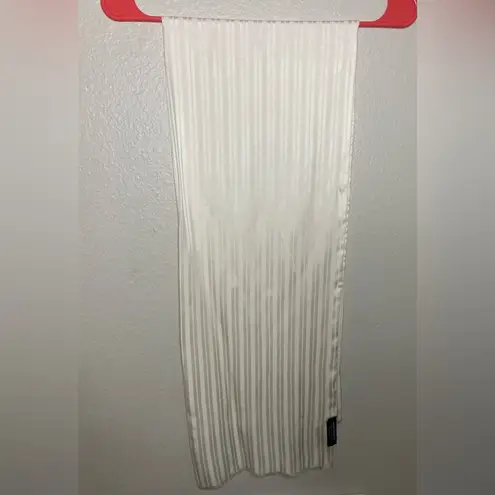 Brooks Brothers Ivory Colored 100% Silk Scarf