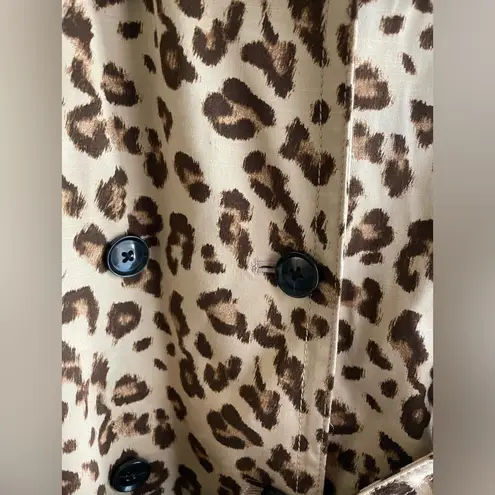 Banana Republic  Leopard Print Maxi Trenchcoat