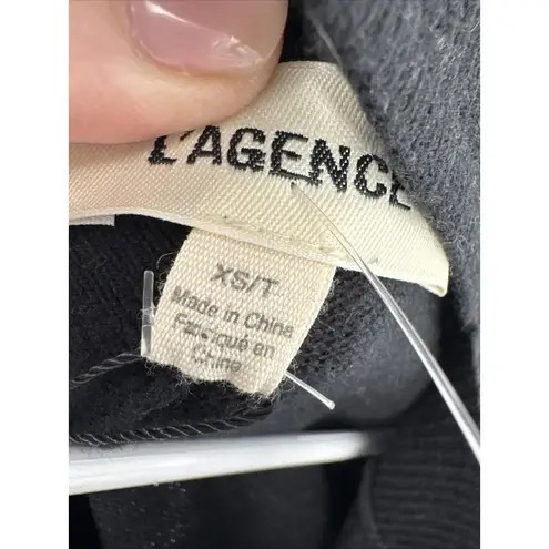 L'Agence Amberli Sweater Dress In Black NWT Size XS Minimalist Wool / Cotton