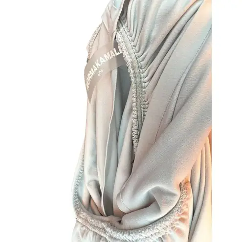 Norma Kamali Cross Halter Side Drape Gown