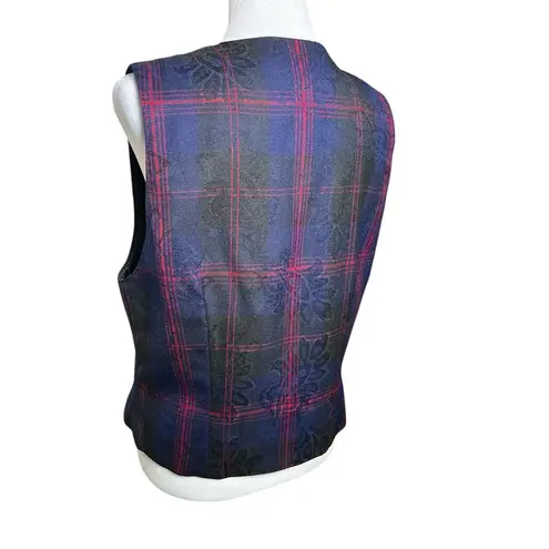 Pendleton VTG Virgin Wool Tartan Plaid Vest Academic Ivy League Made In USA Sz10