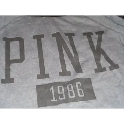 PINK - Victoria's Secret  women's Small sweatshirt black/gray