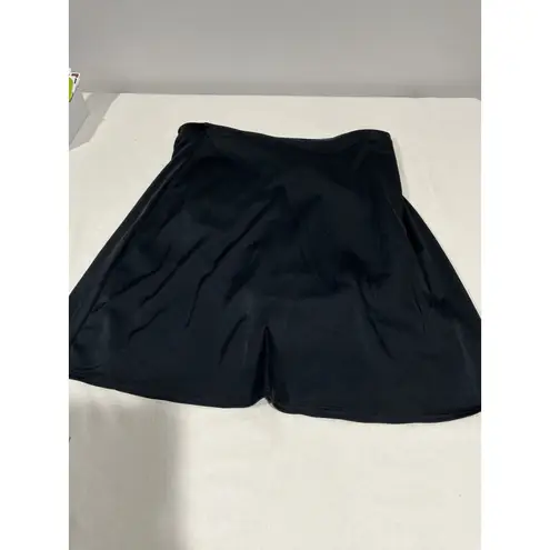 Womans Landsend Black Nylon Tennis Skort Size 12