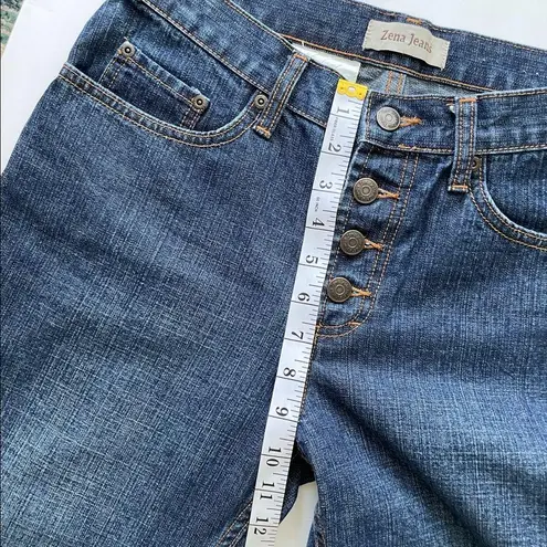 ZENA 80s 90s Vintage Button Fly Blue Jeans Size 6S
