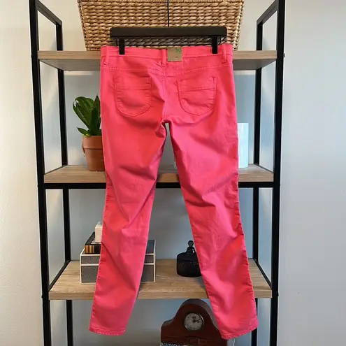 United Colors Of Benetton NWT Low Rise Pink Tricot Skinny Jegging Jean, 30