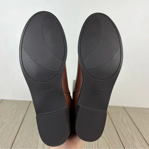 Karen Scott Deliee2 Tall Riding Boots 8M Cognac Brown Faux Leather $80