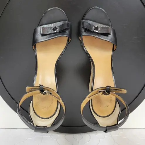 Marc by Marc Jacobs Logo Disc Womens Sandals Size 9 Black Cork Leather Wedge