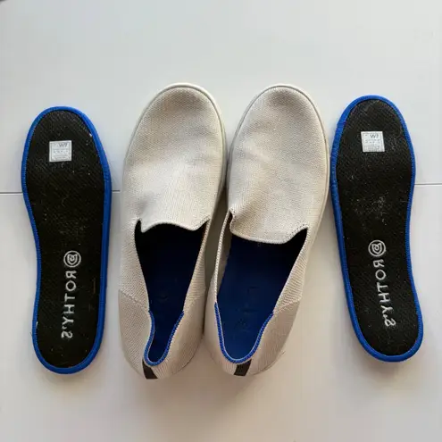 Rothy's The Flat Toe Flats Shoes Women Size 7 Beige Knit Slip On