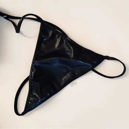 Mapale Black Wetlook Romper Lingerie Set NEW Size L/XL