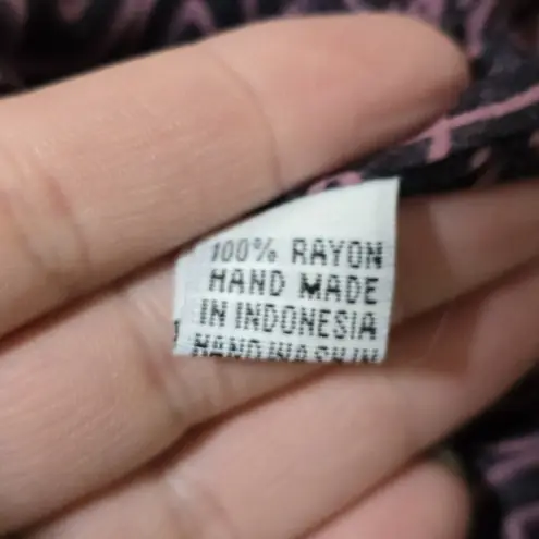 Anthropologie NAT Natalie Martin Duchess Geometric Peasant Dress Size Small Black