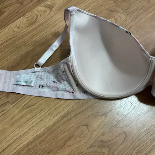 Laura Ashley Bra 40DD Lightly Lined Underwire Pink Flowers