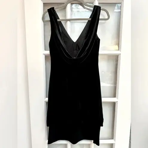 Eliza J  Black Whimsigoth Velvet Formal Cocktail Dress Bubble Hem Size 6 Small