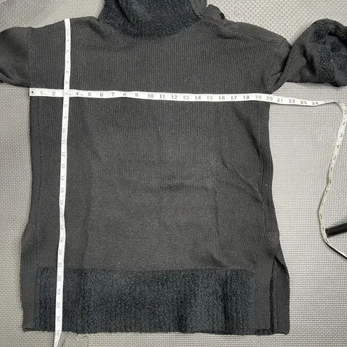 Smartwool  Womens Tunic Sweater Size Medium Lodge Cozy Black Button‎ Turtleneck